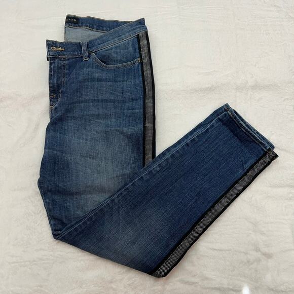 Rock & Republic Women's Berlin Tuxedo Stripe Denim Jeans Size 14 Streetwear - Picture 15 of 16